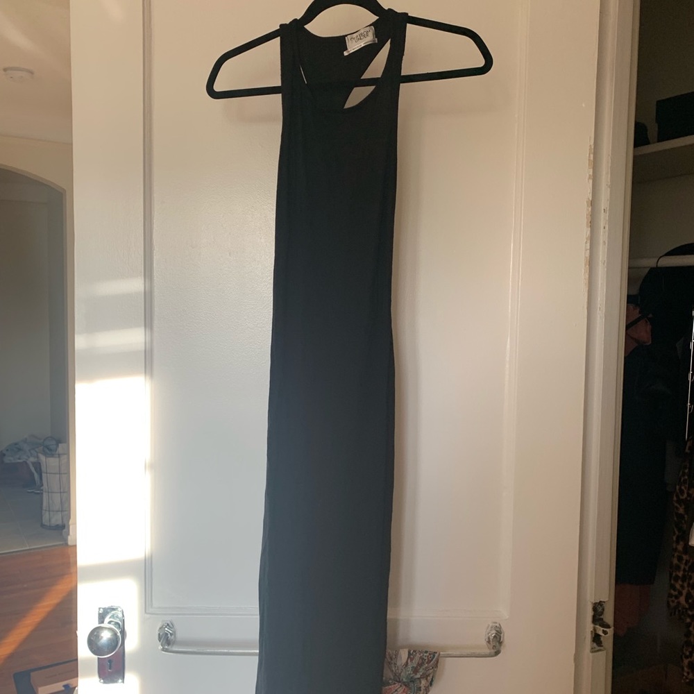 Black maxi. Worn once. Open back